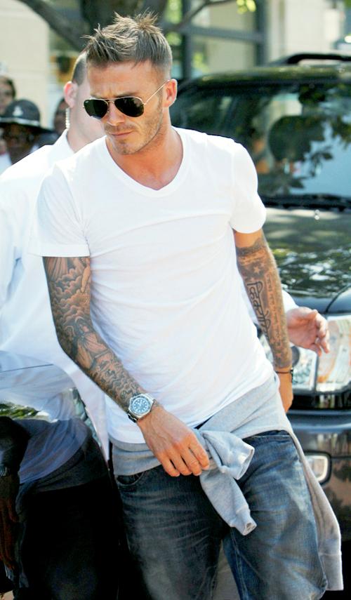 David Beckham pas très crédible en bad boy - Elle