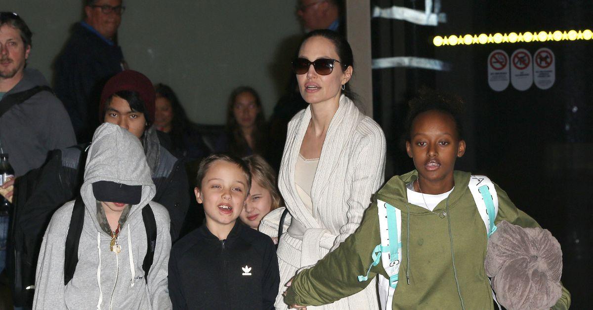 angelina jolies sweetest moments with her  kids