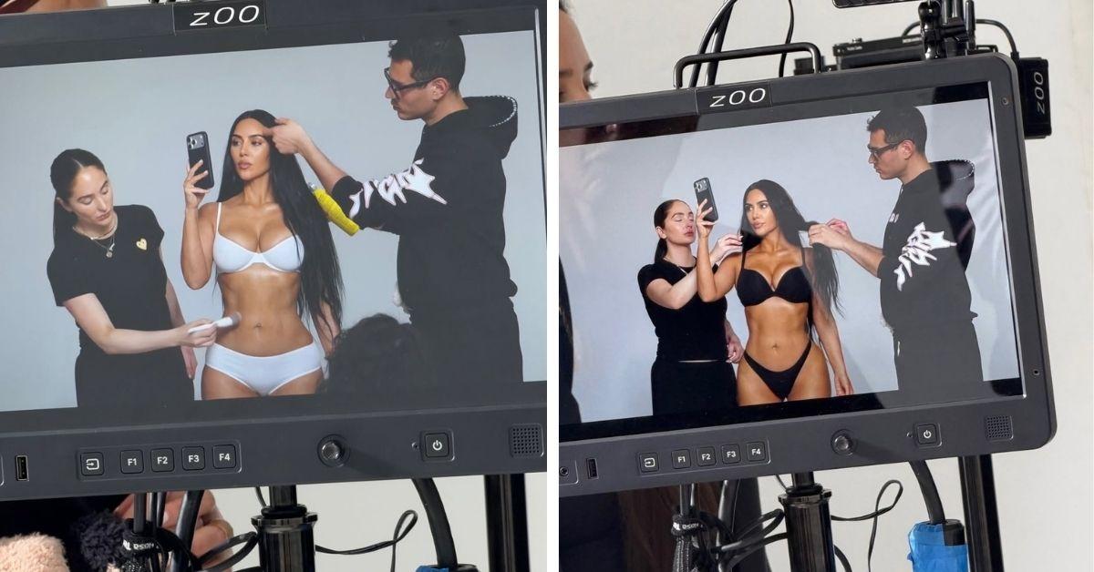 image of The reality star wore a plunging black bodysuit.