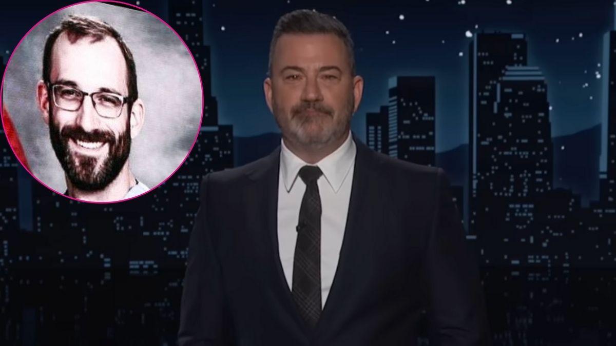 composite photo of jimmy kimmel and alex pretti