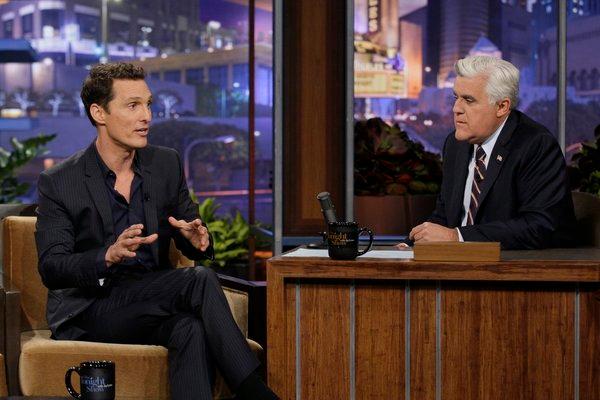 Matthew McConaughey and Jay Leno