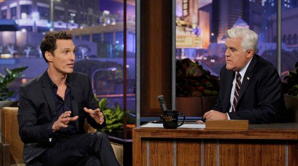 Matthew McConaughey and Jay Leno