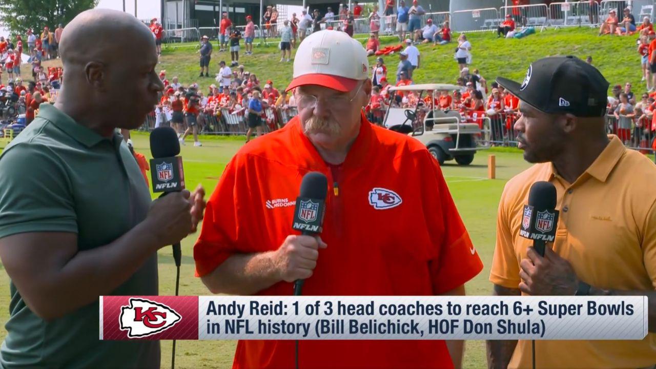 image of Andy Reid said Travis Kelce returned to Kansas City Chiefs training camp in great shape despite recent online rumors.