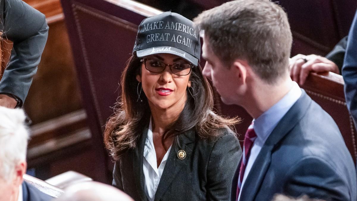 image of Lauren Boebert spoke about the president with Piers Morgan. 