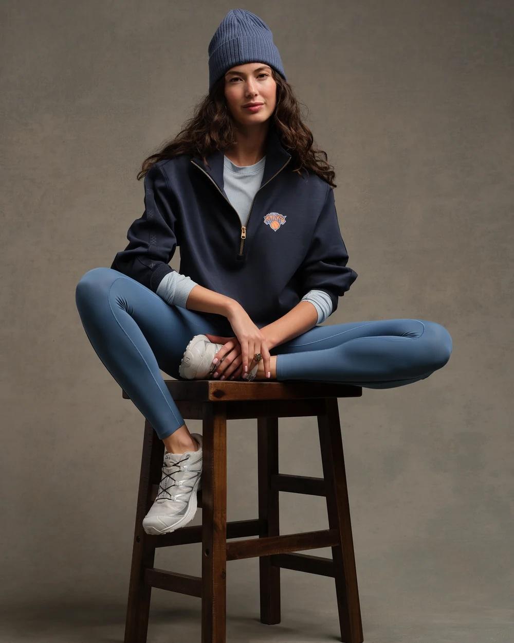dreamglowtrackhalfzip knicks navyblue x