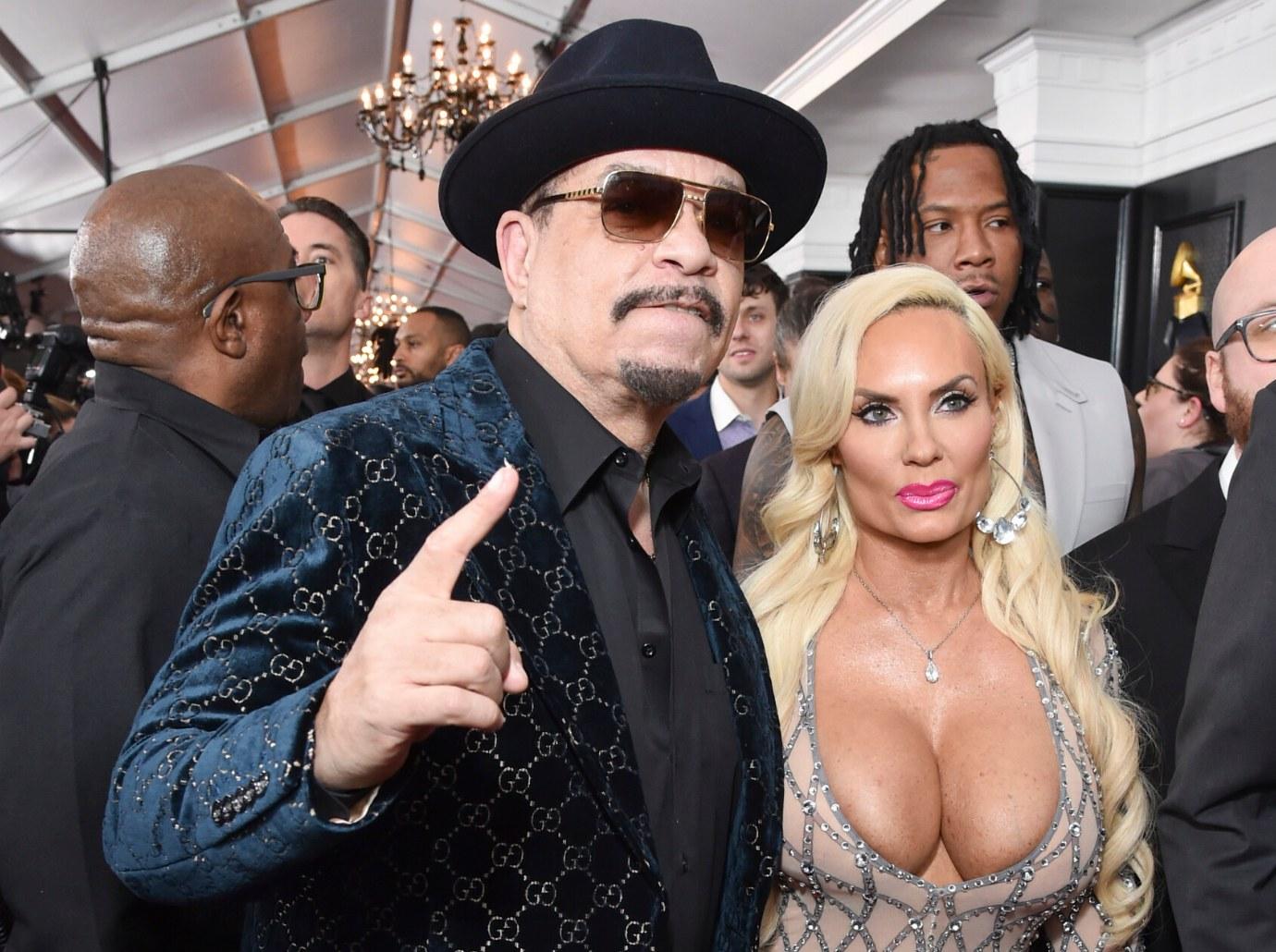 ice t laughs off video grammy attendee eyeing dancing wife coco austin