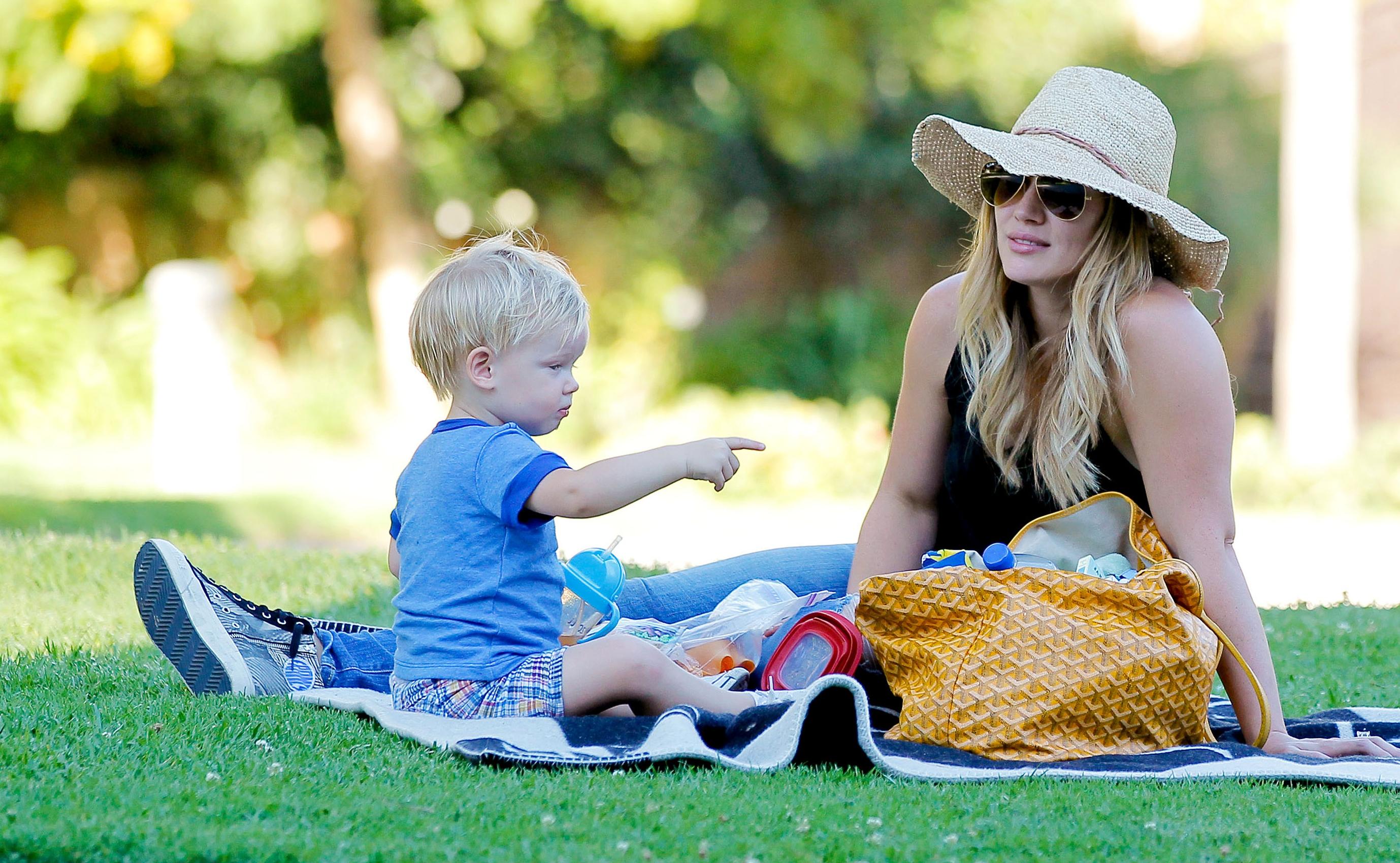 Hilary Duff & Son Luca