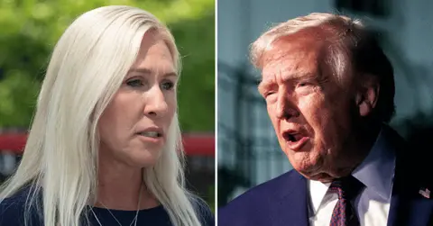 split of Marjorie Taylor Greene & Donald Trump.