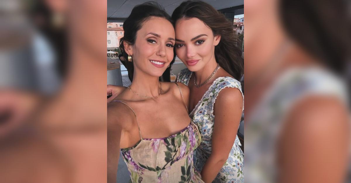 Image of Nina Dobrev and Keleigh Teller were all smiles while onboard a yacht in Italy.