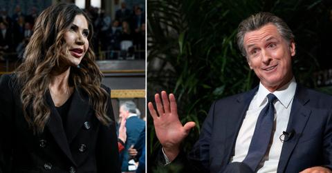 split of Kristi Noem and Gavin Newsom.