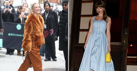 Split photo of Jaime King & Taylor Swift