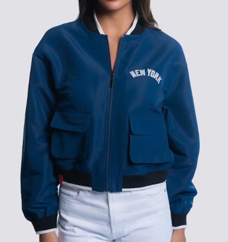 lussonew york yankees lusso womens paisley cropped full zip jacket