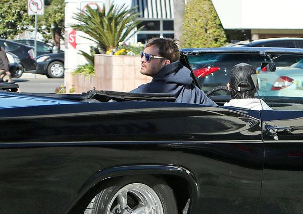 ed westwick driving vintage car