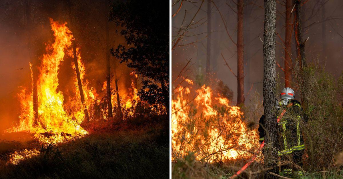 image of Hundreds of thousands of people have been evacuated from parts of France and Spain as heat-fueled wildfires continue to grow.