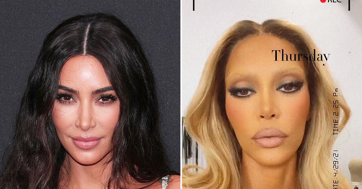 kim kardashian bleaches hair and eyebrows