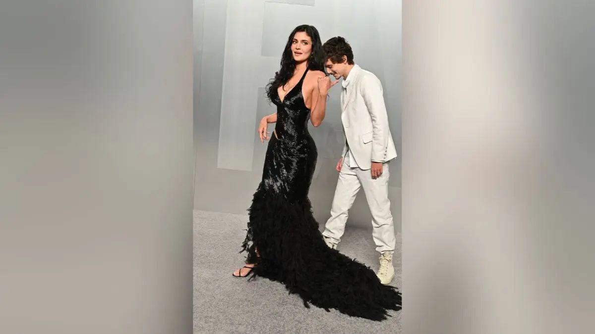 Photo of Kylie Jenner and Timothée Chalamet attended the 2026 Vanity Fair Oscars party after the awards show.