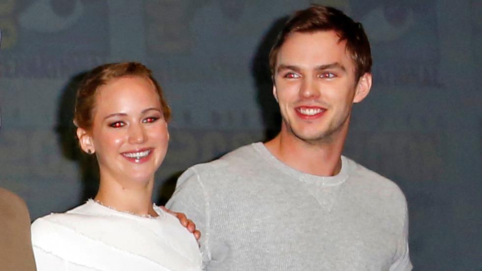 Jennifer Lawrence and Nicholas Hoult attend the &#8216;X Men: Days of Future Past&#8217; Panel at The San Diego Comic Con