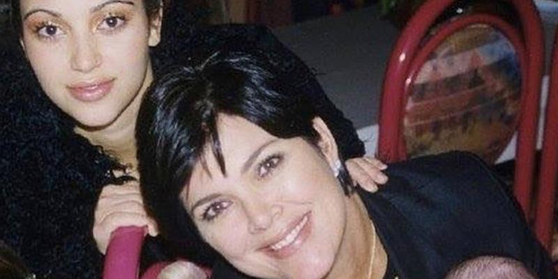 Kim kardashian throwback pic kris jenner