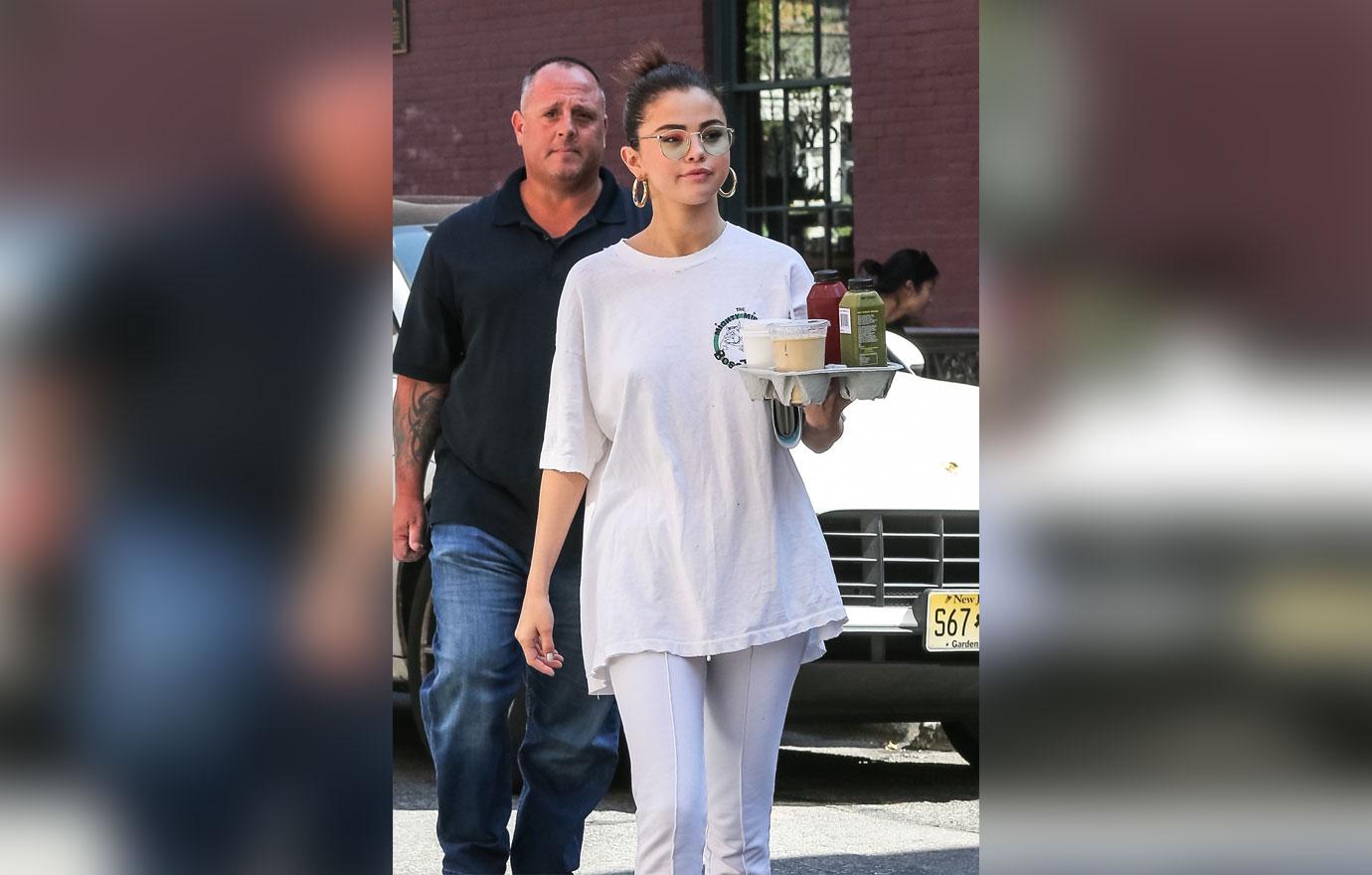 Selena Gomez Gets Coffee On Labor Day