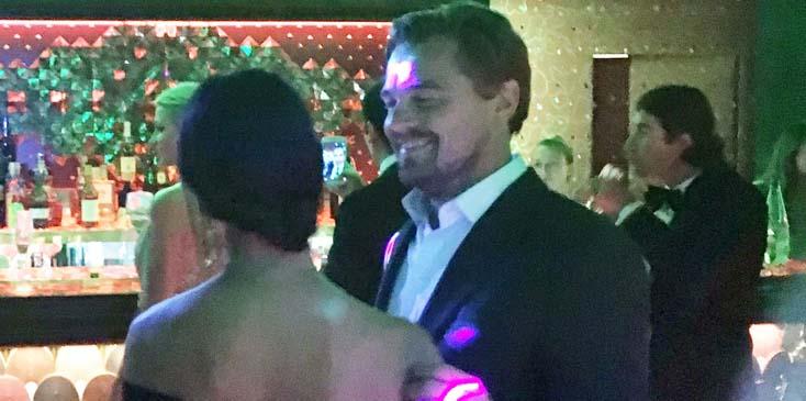 *EXCLUSIVE* Leonardo DiCaprio gets flirty during his Foundation Gala