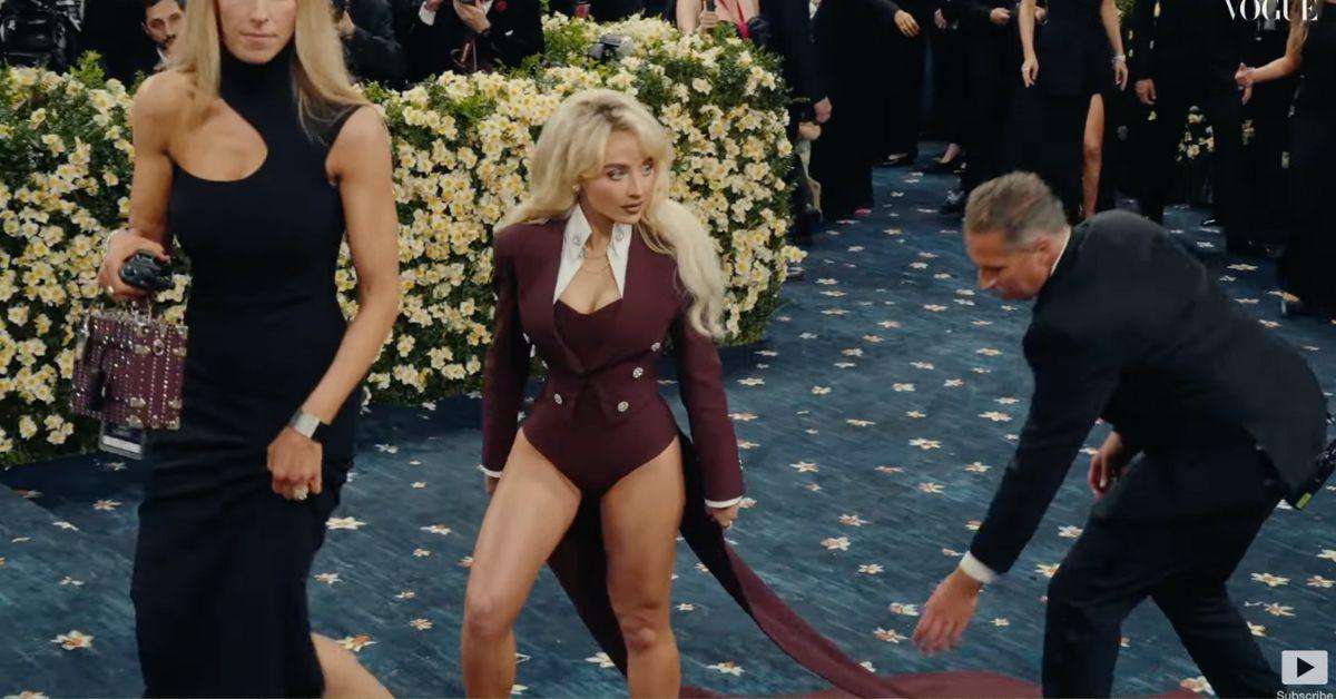 sabrina carpenter pantless toned legs met gala
