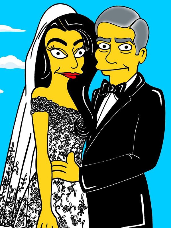 George clooney amal alamuddin simpsons