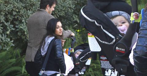 Ashton kutcher mila kunis and baby