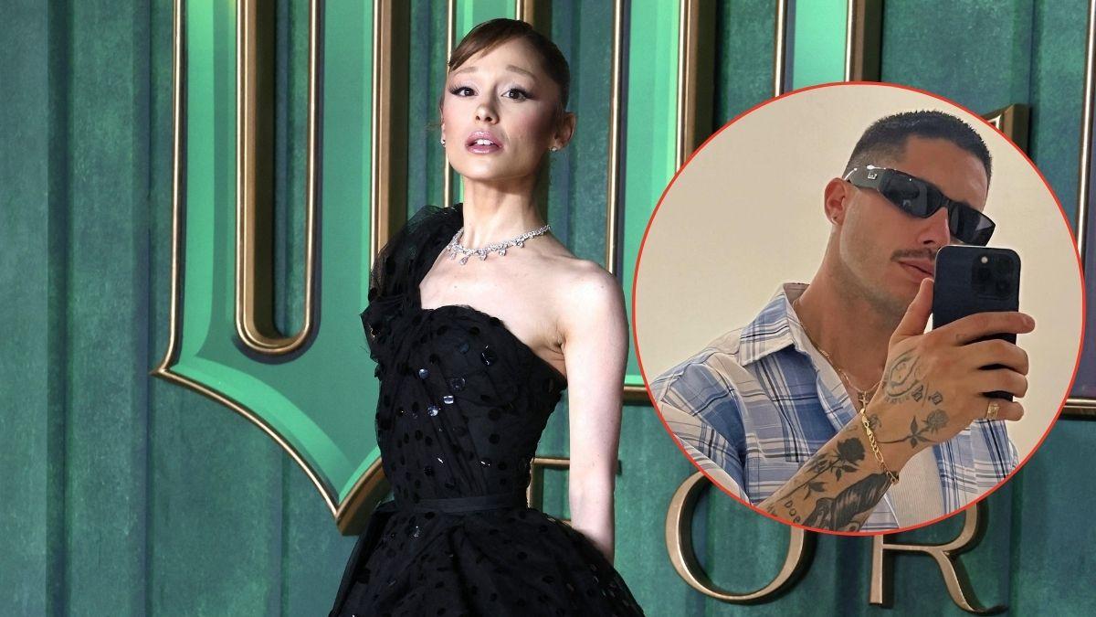 Split photo of Ariana Grande and Ricky Alvarez