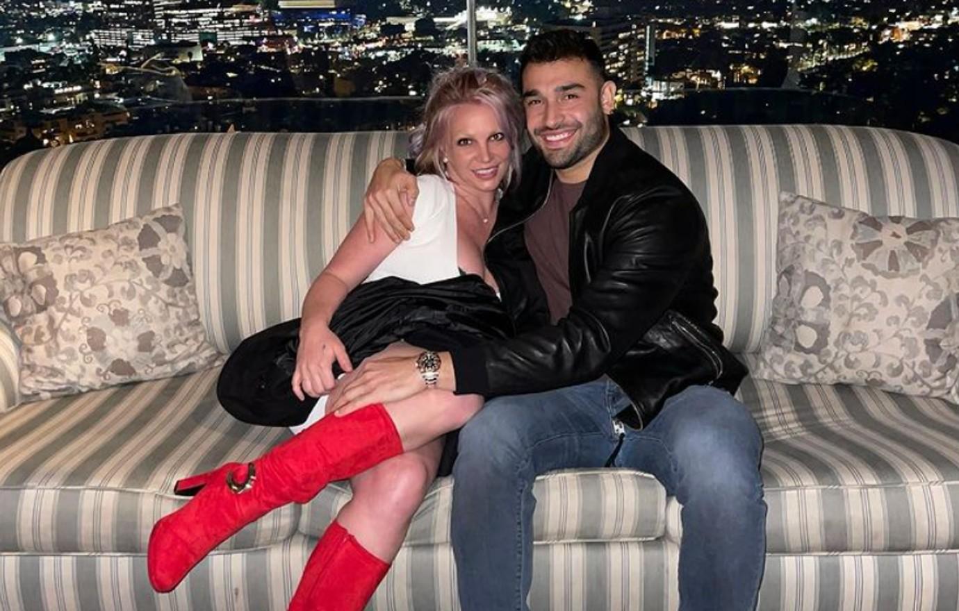 britney spears sam asghari backyard wedding