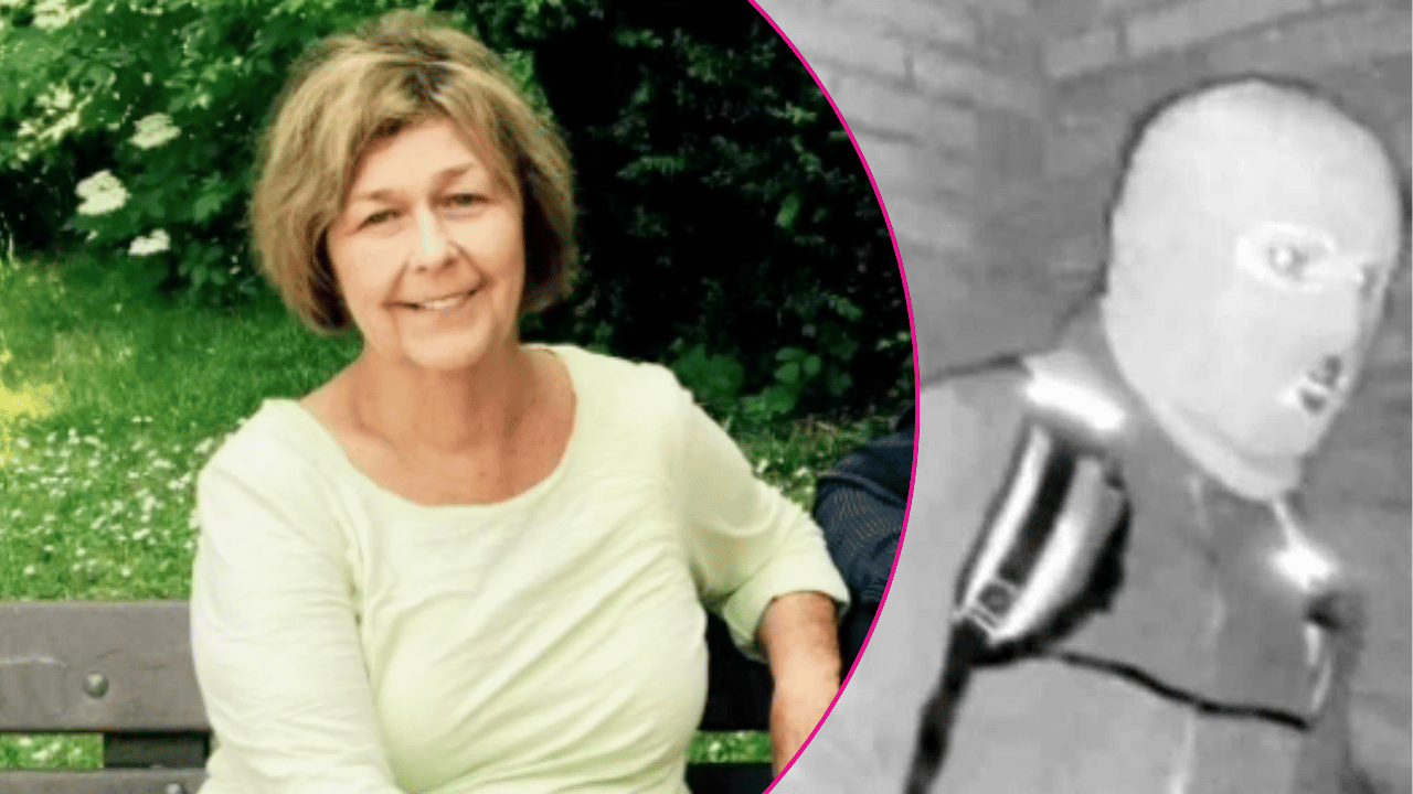 Composite photo of Nancy Guthrie and suspect.