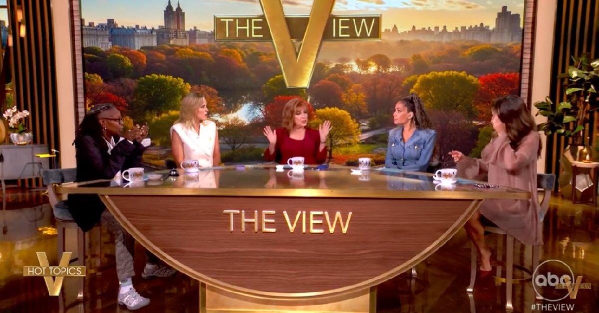 Photo of Joy Behar put her hands up in defense when her opinion differed from most of her costars.