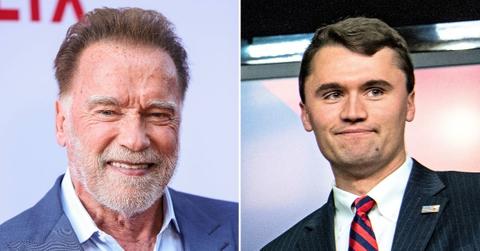 photo of Arnold Schwarzenegger and Charlie Kirk