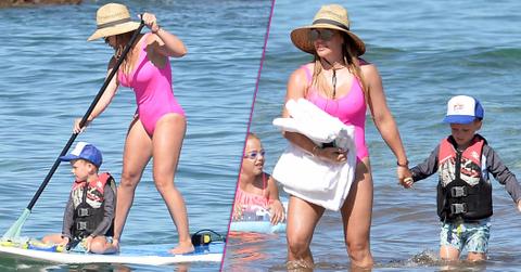 Hilary Duff Son Paddleboarding Photos Long