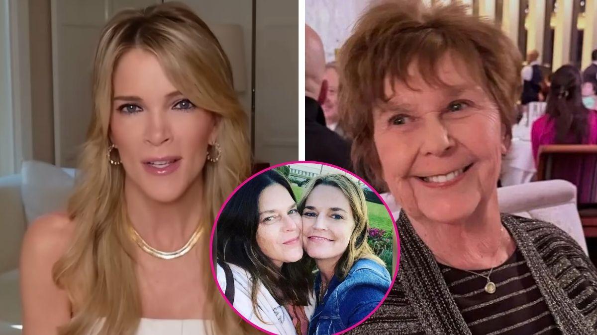 composite photo of megyn kelly, nancy guthrie and savannah guthrie with sister annie guthrie