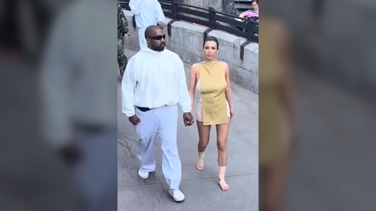 Photo of Bianca Censori married Kanye West in December 2022.