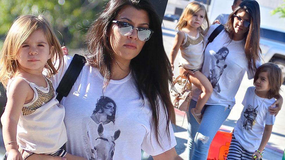 Kourtney kardashian out with mason penelope