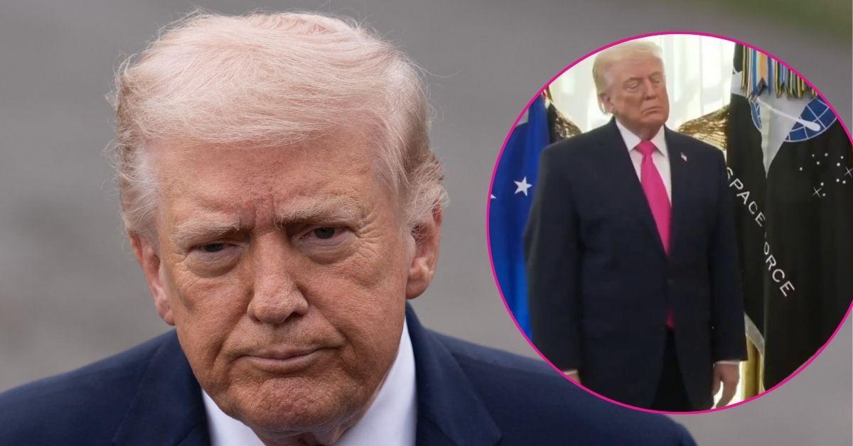 Composite photo of Donald Trump.