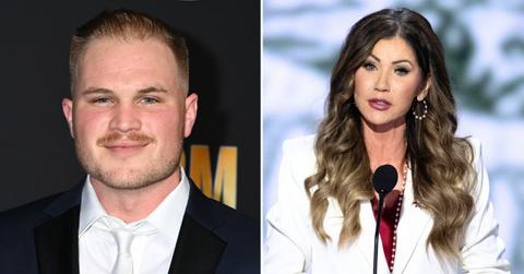 photo of Zach Bryan and Kristi Noem