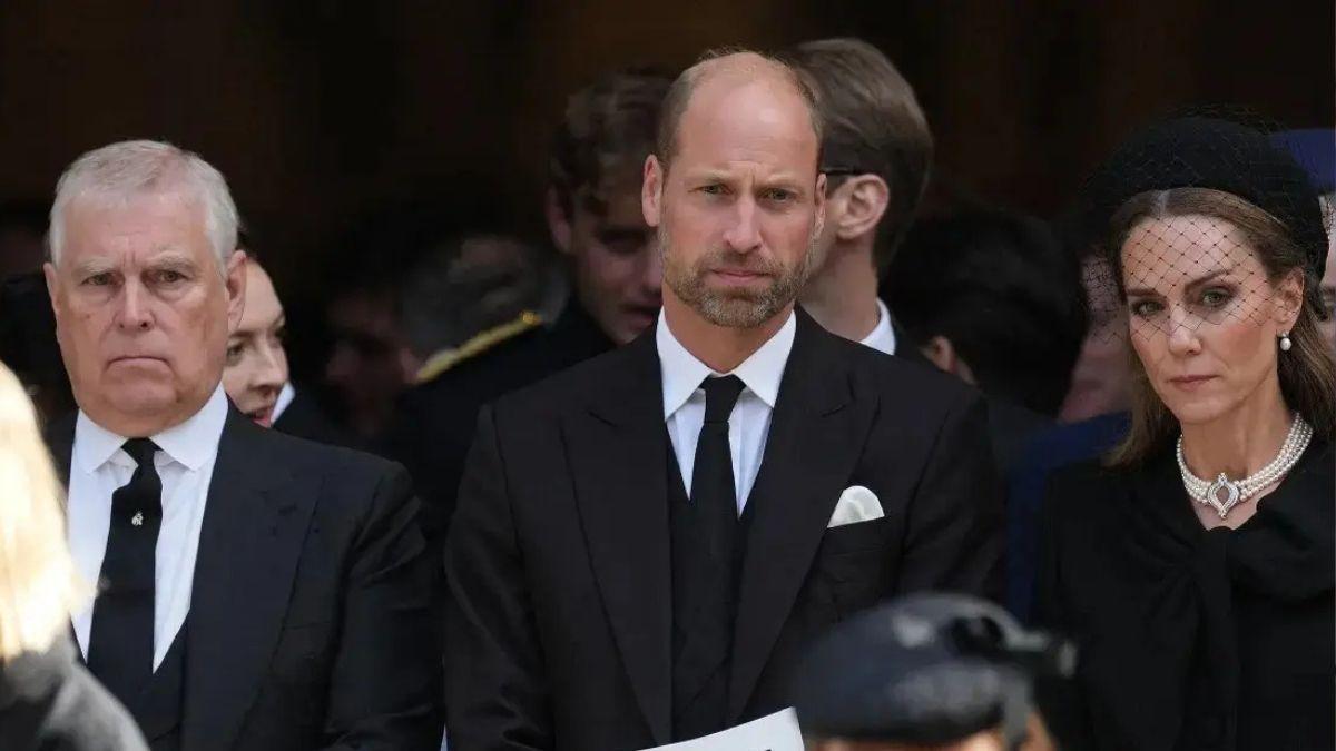 image of prince Andrew prince William Kate middleton