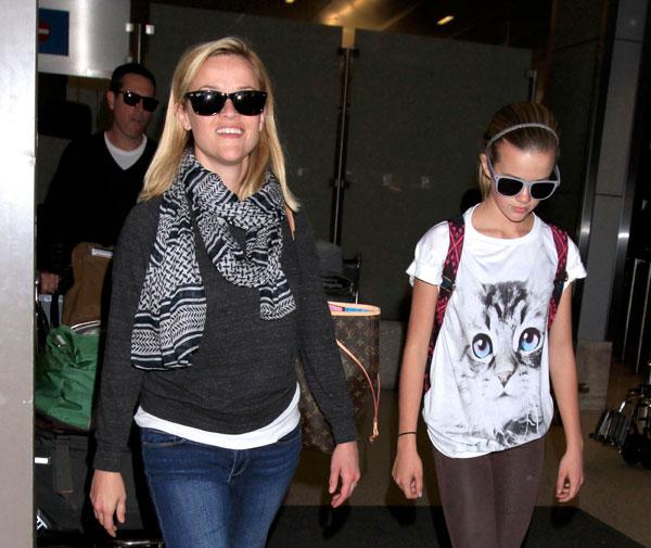 Reese Witherspoon, her husband and her lookalike daughter spotted in Los Angeles