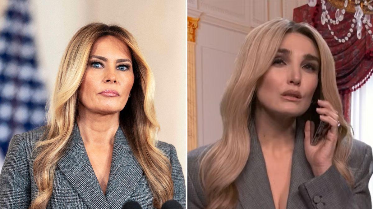 Photo of Melania Trump and Chloe Fineman. 