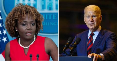 karine jean pierre ridiculous claim joe biden treated baby white house staff