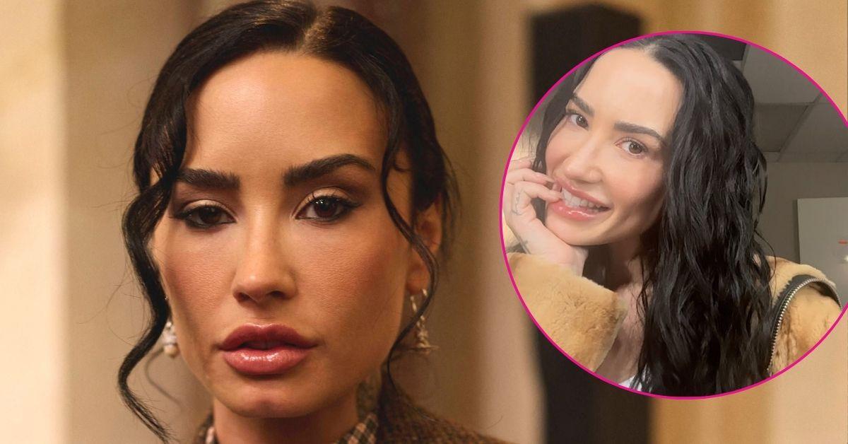 split photo of Demi Lovato