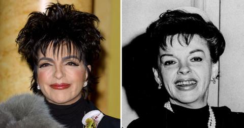split photo Liza Minnelli & Judy Garland