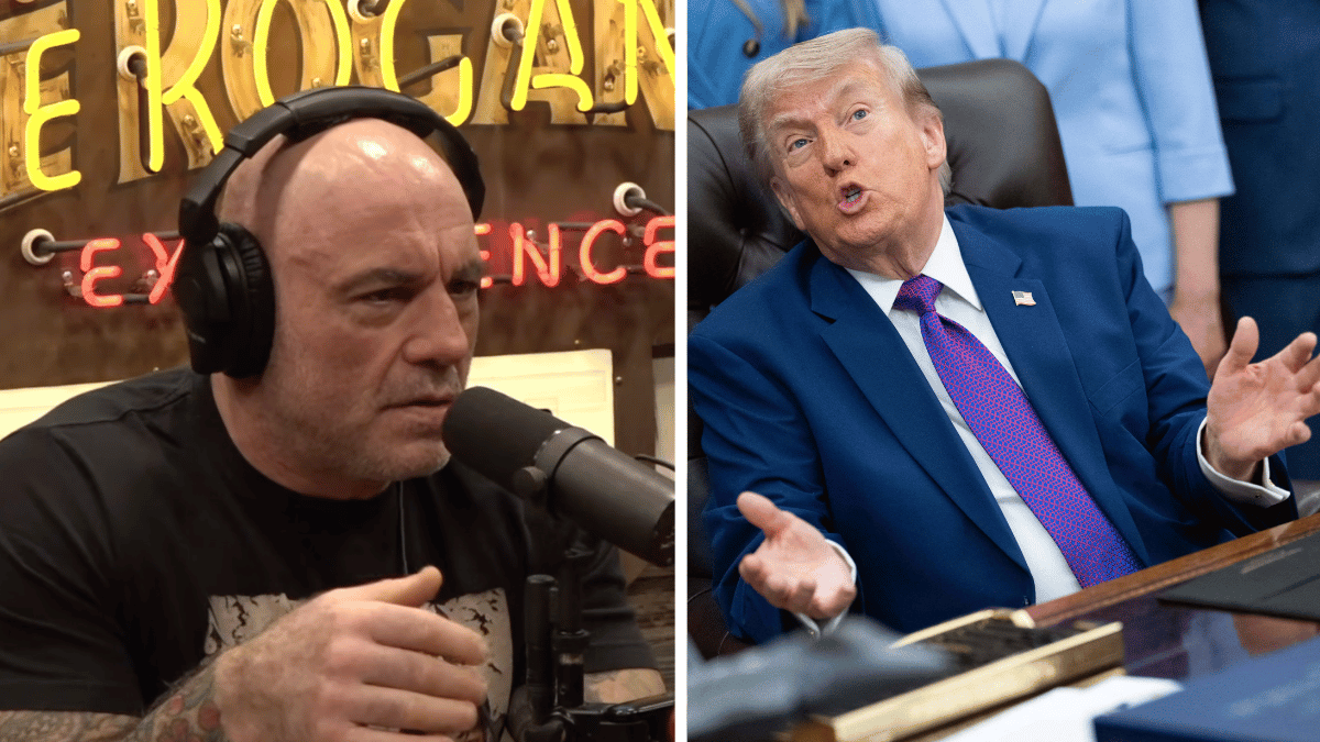 image of Joe Rogan reacted to the broad public skepticism documented in the NewsGuard poll.