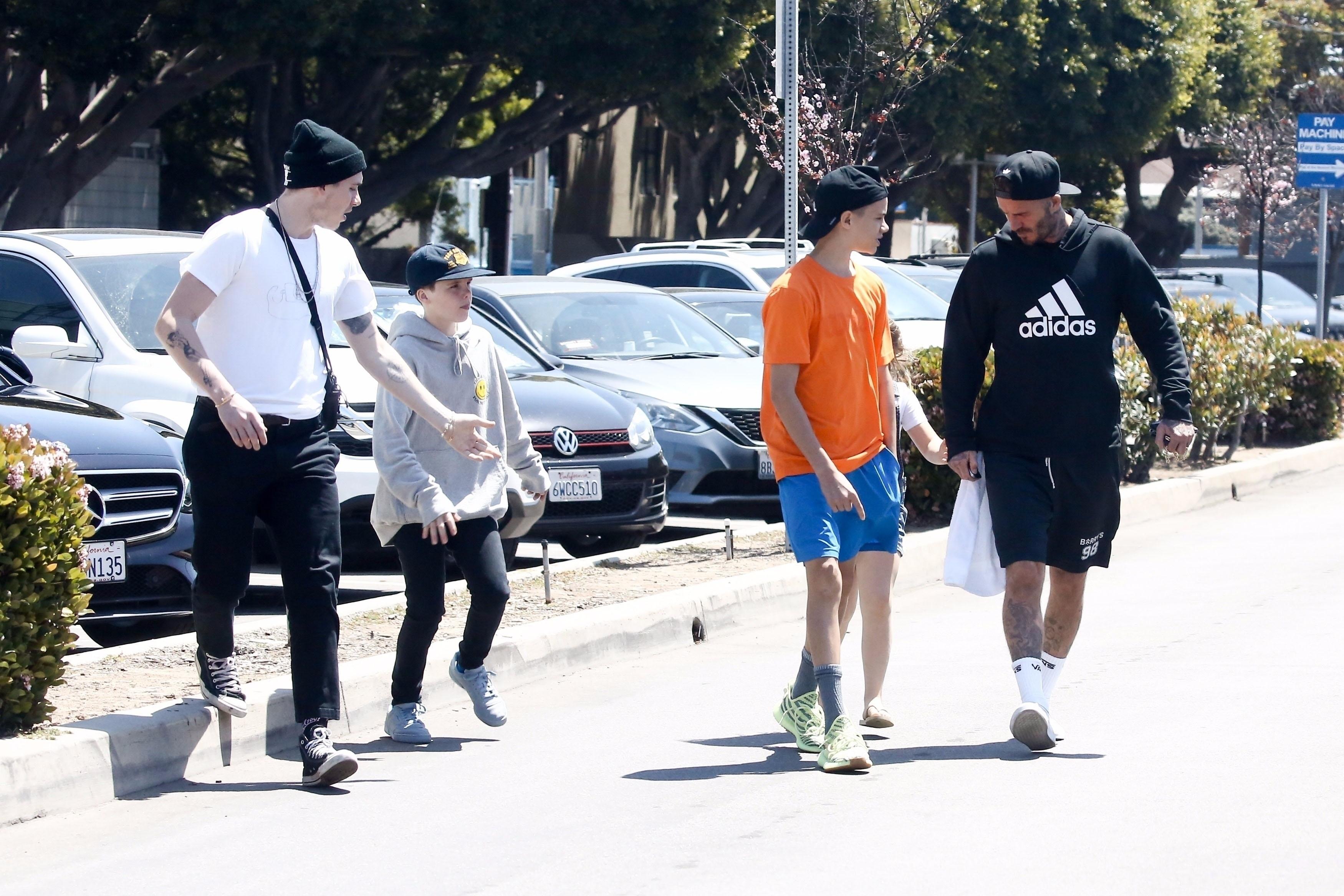 *EXCLUSIVE* David Beckham enjoys a day out with his kids in Venice Beach