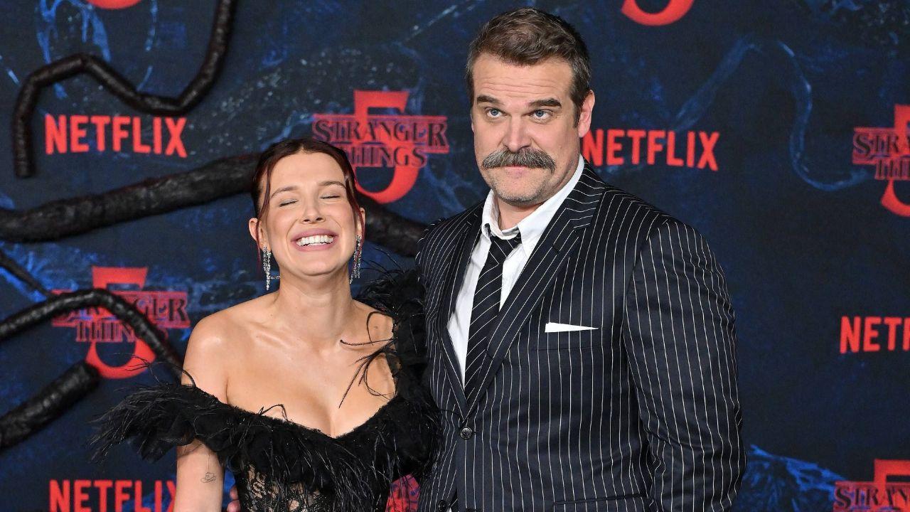 Image of David Harbour and Millie Bobby Brown took on the roles of Matt and Rebecca Wolfe in the upcoming spy thriller.
