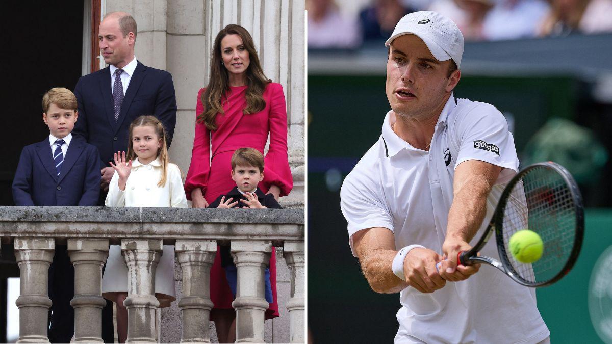 Image of Prince George and Princess Charlotte’s Wimbledon outing included a special offer from rising tennis star Arthur Fery.