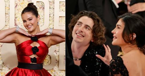 selena gomez timothee chalamet kylie jenner golden globes