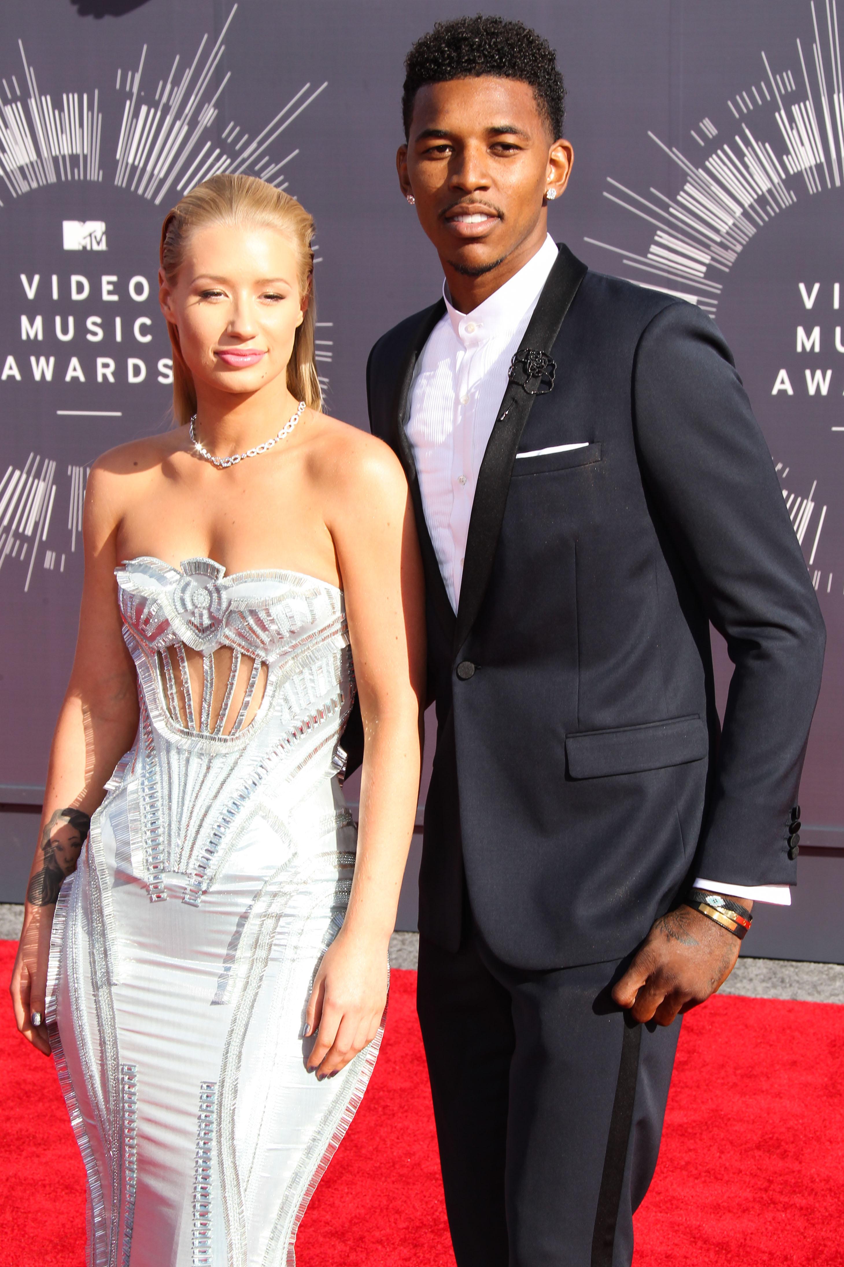 Iggy Azalea and Nick Young arrive at the 2014 MTV Video Music Awards